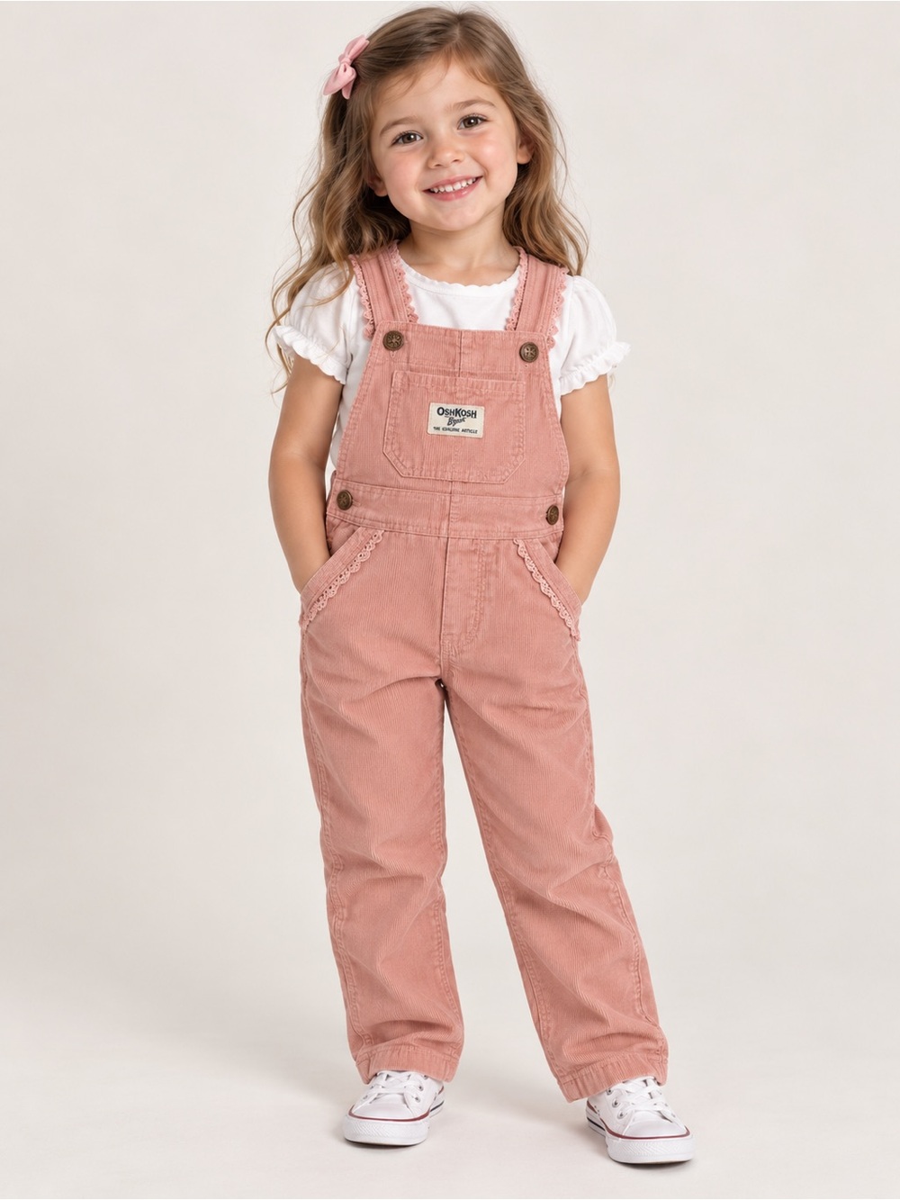 NWT OshKosh B'gosh Pink Corduroy Overalls for girls 2T